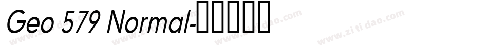Geo 579 Normal字体转换